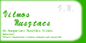 vilmos musztacs business card
